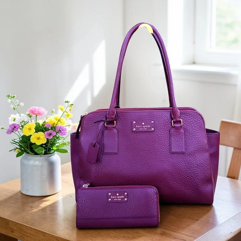 Kate Spade NWOT $547 Bay Street Lydia Satchel & FREE Stacy Wallet - Picture 1 of 7